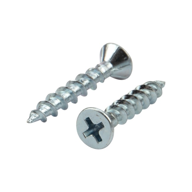 Саморез оконный KRANZ острый, 4.1х25, белый цинк, короб (500 шт./уп.)