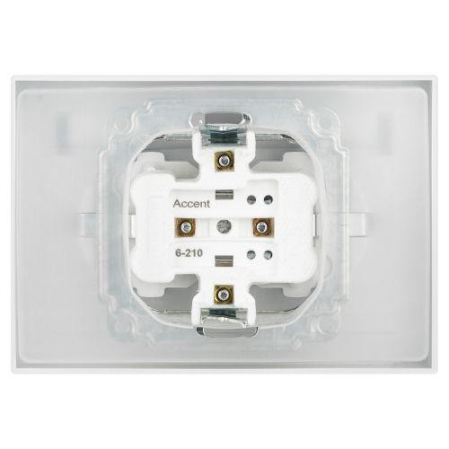 Розетка 2-м СП Accent 6-210-01 16А IP44 250В 2P+E Schuko с крышками защ. шторки AL/CU бел. Intro Б0063577 Розетка 2-м СП Accent 6-210-01 16А IP44 250В 2P+E Schuko с крышками защ. шторки AL/CU бел. Intro Б0063577
