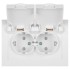 Розетка 2-м СП Accent 6-210-01 16А IP44 250В 2P+E Schuko с крышками защ. шторки AL/CU бел. Intro Б0063577 Розетка 2-м СП Accent 6-210-01 16А IP44 250В 2P+E Schuko с крышками защ. шторки AL/CU бел. Intro Б0063577