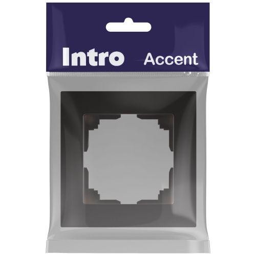 Рамка 1-м СП Accent 6-501-05 антрацит Intro Б0063750 Рамка 1-м СП Accent 6-501-05 антрацит Intro Б0063750