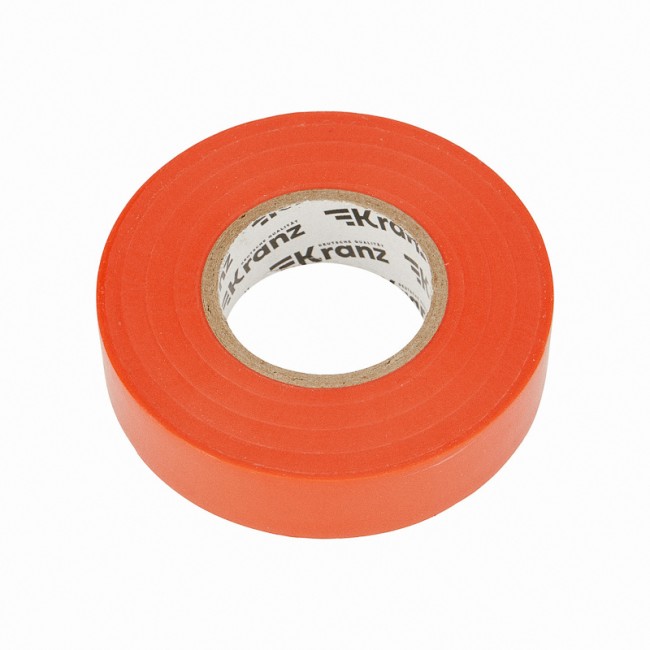 Изолента ПВХ профессиональная, 0,18х19 мм х 20 м, красная KRANZ