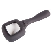 Лупа ручная, увеличение 4х, квадратная 50х40мм, с подсветкой 6LED, черная REXANT Лупа ручная, увеличение 4х, квадратная 50х40мм, с подсветкой 6LED, черная REXANT