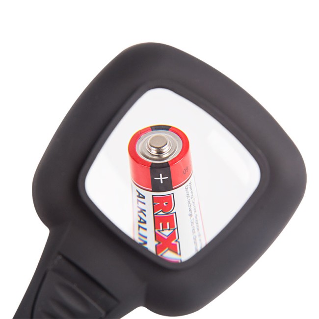 Лупа ручная, увеличение 4х, квадратная 50х40мм, с подсветкой 6LED, черная REXANT Лупа ручная, увеличение 4х, квадратная 50х40мм, с подсветкой 6LED, черная REXANT