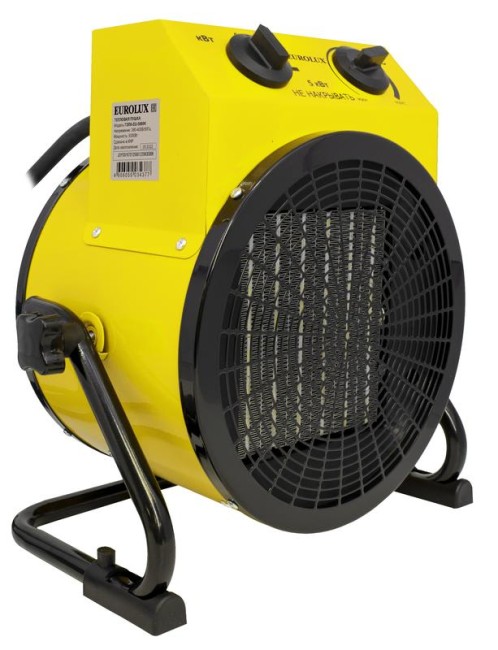 Пушка тепловая электрическая ТЭПК-EU-5000K круглая керамич. нагрев. элемент EUROLUX 67/1/38 Пушка тепловая электрическая ТЭПК-EU-5000K круглая керамич. нагрев. элемент EUROLUX 67/1/38