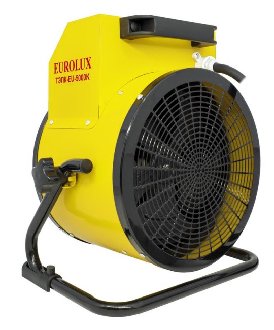 Пушка тепловая электрическая ТЭПК-EU-5000K круглая керамич. нагрев. элемент EUROLUX 67/1/38 Пушка тепловая электрическая ТЭПК-EU-5000K круглая керамич. нагрев. элемент EUROLUX 67/1/38