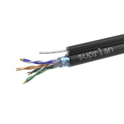 Кабель витая пара F/UTP кат.5E 4х2х24AWG solid Cu PE Outdoor Standard трос черн. (м) SUPRLAN 01-1026-1 Кабель витая пара F/UTP кат.5E 4х2х24AWG solid Cu PE Outdoor Standard трос черн. (м) SUPRLAN 01-1026-1