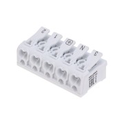 Клемма пружинная соединительная КСП 5-полюсная с монтажными ножками (50 шт./уп.) REXANT Клемма пружинная соединительная КСП 5-полюсная с монтажными ножками (50 шт./уп.) REXANT