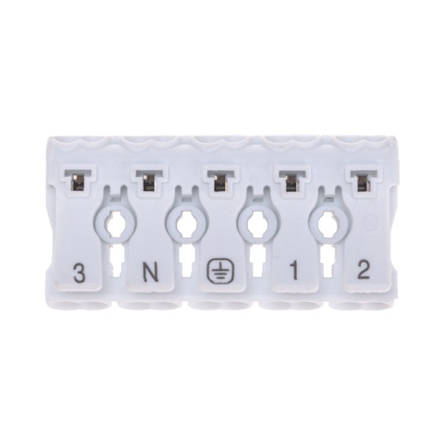 Клемма пружинная соединительная КСП 5-полюсная с монтажными ножками (50 шт./уп.) REXANT