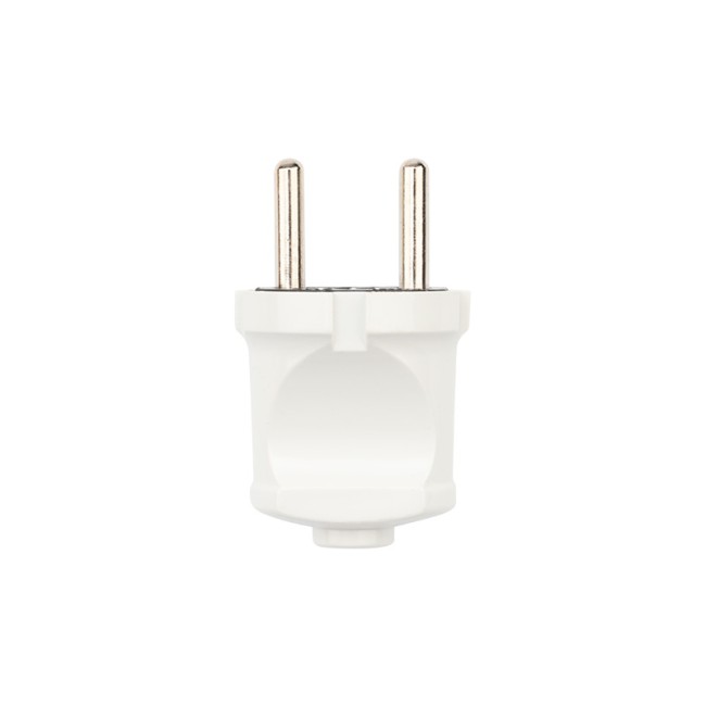 Вилка прямая без з/к 6А белая REXANT