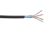 Витая пара F/UTP кат. 5E 4x2х24AWG solid LSZH 305м черный ITK