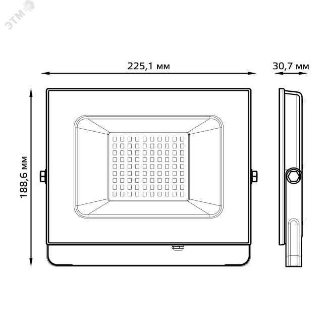 Прожектор светодиодный ДО-70 Вт 7200 Лм 6500К IP65 175-265 В белый LED Elementary Gauss Прожектор светодиодный ДО-70 Вт 7200 Лм 6500К IP65 175-265 В белый LED Elementary Gauss