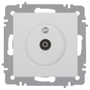 Розетка телевизионная одиночная TV СП Accent 6-301-01 IP20 бел. Intro Б0063601 Розетка телевизионная одиночная TV СП Accent 6-301-01 IP20 бел. Intro Б0063601