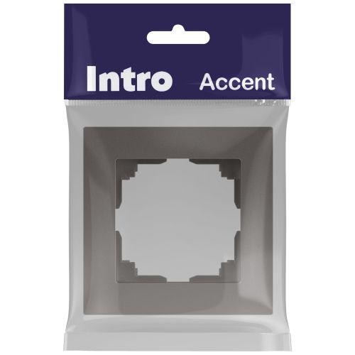 Рамка 1-м СП Accent 6-501-09 титан Intro Б0063769 Рамка 1-м СП Accent 6-501-09 титан Intro Б0063769