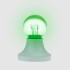 Лампа шар Е27 6 LED Ø45мм - зеленая, прозрачная колба, эффект лампы накаливания