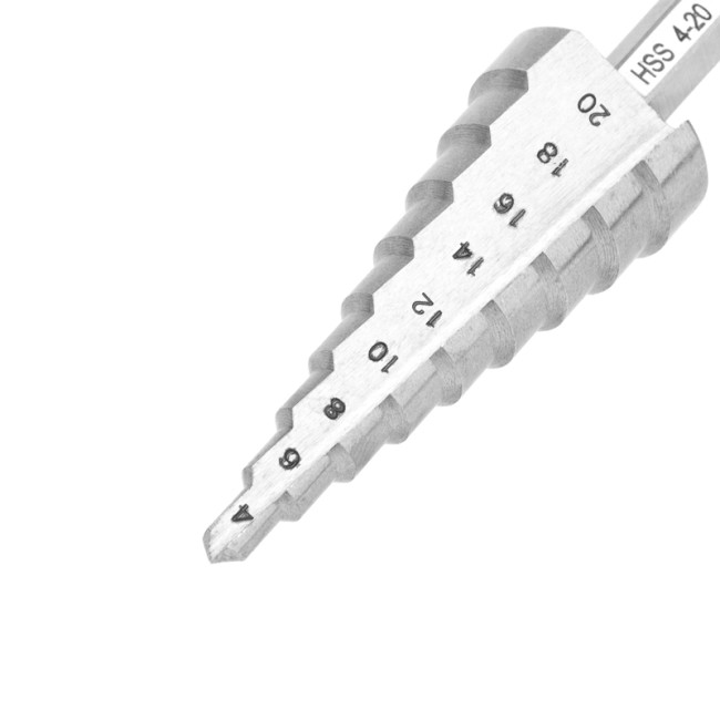 Сверло по металлу ступенчатое 4,0-20,0 мм 76 mm 62 HRC Kranz