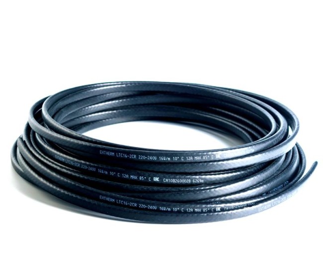 Кабель нагревательный саморег. 16Вт/м строительного применения (трубы) термопласт Extherm LXTC16-2CR Кабель нагревательный саморег. 16Вт/м строительного применения (трубы) термопласт Extherm LXTC16-2CR