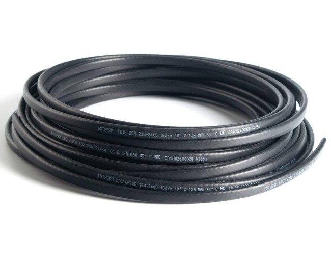 Кабель нагревательный саморег. 16Вт/м строительного применения (трубы) термопласт Extherm LXTC16-2CR Кабель нагревательный саморег. 16Вт/м строительного применения (трубы) термопласт Extherm LXTC16-2CR