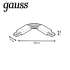 Коннектор однофазный для трековых шинопроводов гибкий (I) белый Track Gauss