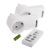 Радиоуправляемая розетка c пультом RX-002 (один пульт, две розетки) 10А/30м REXANT Радиоуправляемая розетка c пультом RX-002 (один пульт, две розетки) 10А/30м REXANT