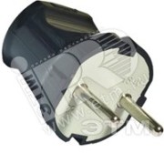 Вилка электрическая без заземлением черная 6А 250В (еврослот) Вилка электрическая без заземлением черная 6А 250В (еврослот)