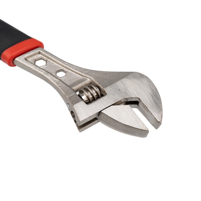 Разводной ключ 250мм никелированный, двухкомпонентная рукоятка REXANT  Разводной ключ 250мм никелированный, двухкомпонентная рукоятка REXANT