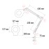 Лупа на струбцине круглая 5D с подсветкой 56 SMD LED, ø127мм, белая REXANT