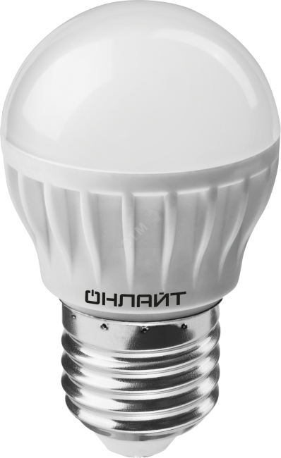 Лампа светодиодная LED 6вт Е27 дневной матовый шар